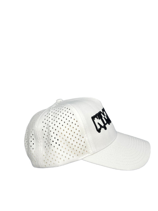 NMFPB White Performance Snapback Cap